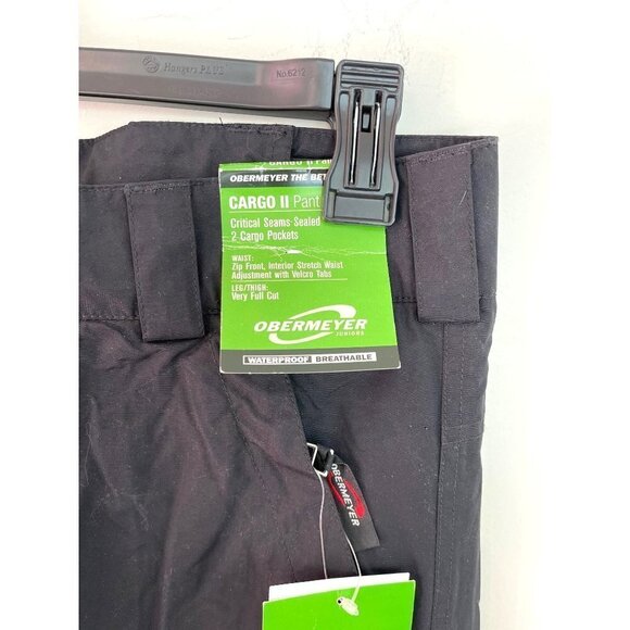 Obermeyer Cargo II Snow Pants Juniors Size 14 Nylon Waterproof Black NWT New - Picture 4 of 12